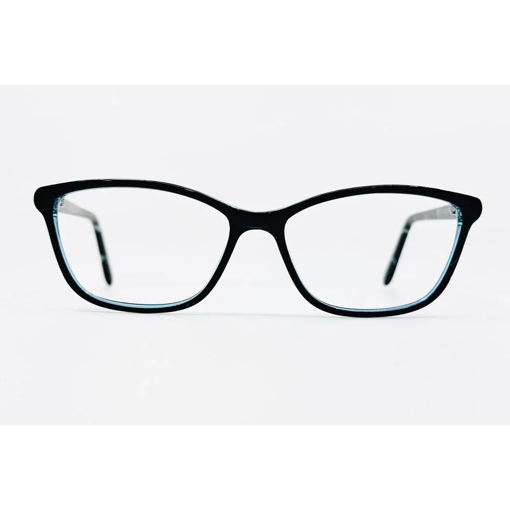 Focus 247 Eyeglasses Women Black Blue Cat Eye Frame 52-15-140